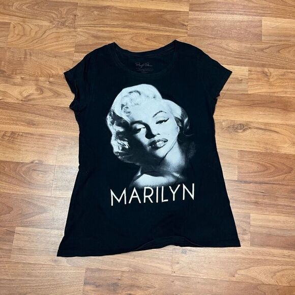 Marilyn Monroe Womens Black Short Sleeve Pullover Graphic Tee Shirt XL - Picture 9 of 9